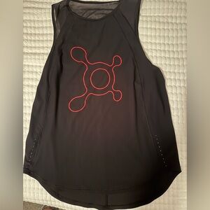 Lululemon workout tank with OTF red logo